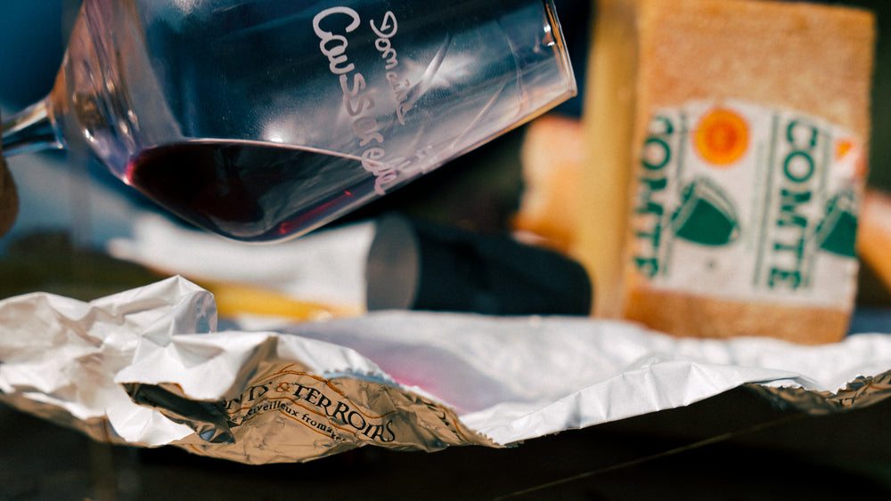 Vin rouge de Maxence Panchau et fromage
